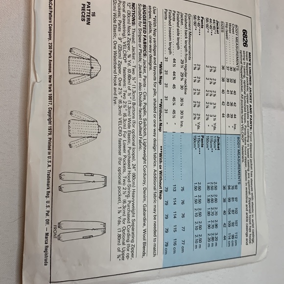 Vintage Simplicity MENS small 34-36 jogging suit w/pants, shorts & hoodie jacket - Picture 5 of 6